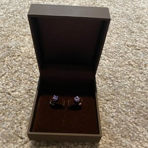 14k white gold tanzanite earrings